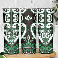Custom Aotearoa Ngai Tahu Skinny Tumbler Maori Tribal Pattern