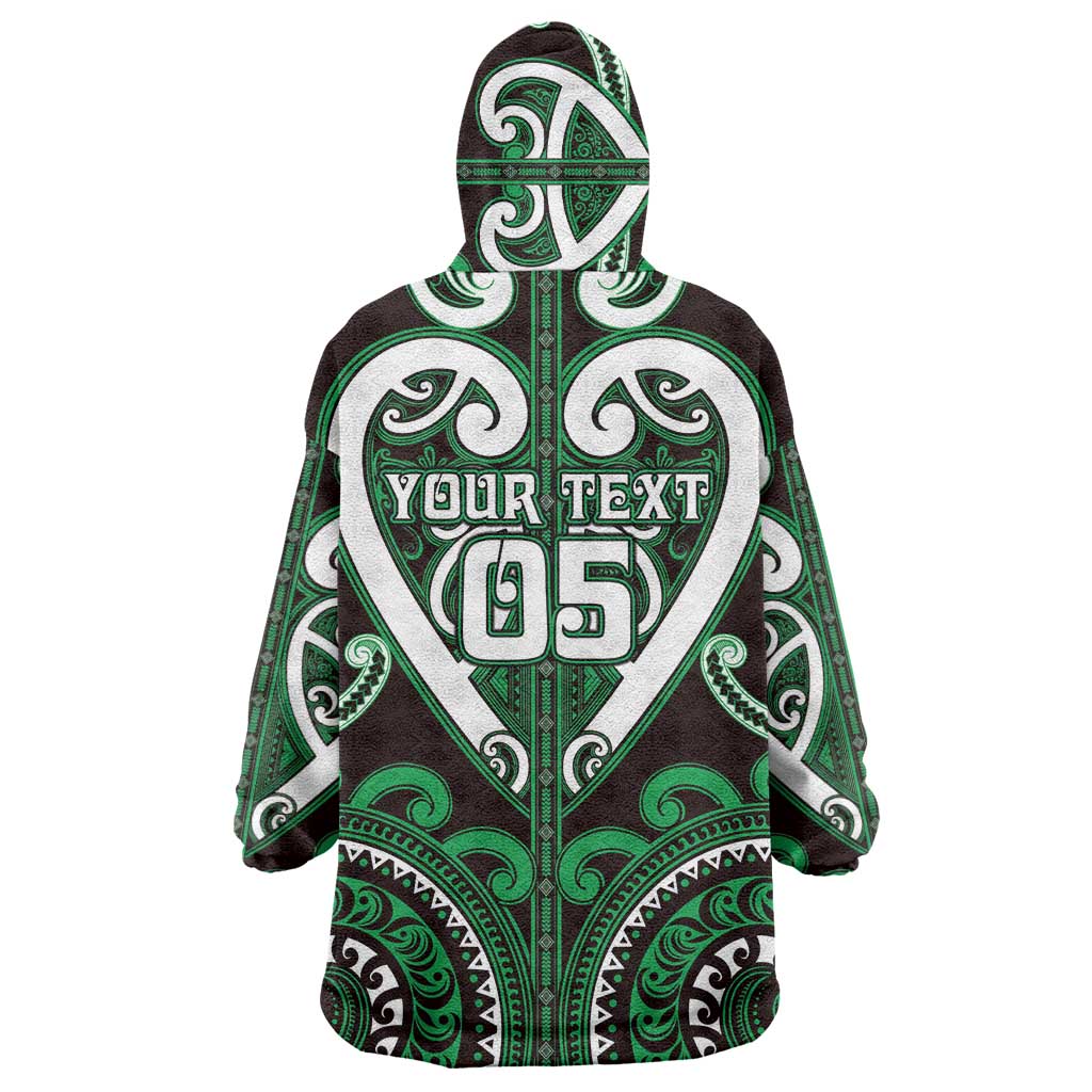 Custom Aotearoa Ngai Tahu Wearable Blanket Hoodie Maori Tribal Pattern LT05 - Polynesian Pride