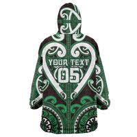 Custom Aotearoa Ngai Tahu Wearable Blanket Hoodie Maori Tribal Pattern LT05 - Polynesian Pride