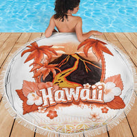 Hawaiian Volcano Lava Flow Beach Blanket With Hawaiian Tapa Pattern LT05 - Polynesian Pride