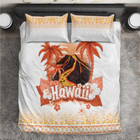 Hawaiian Volcano Lava Flow Bedding Set With Hawaiian Tapa Pattern LT05 Orange - Polynesian Pride