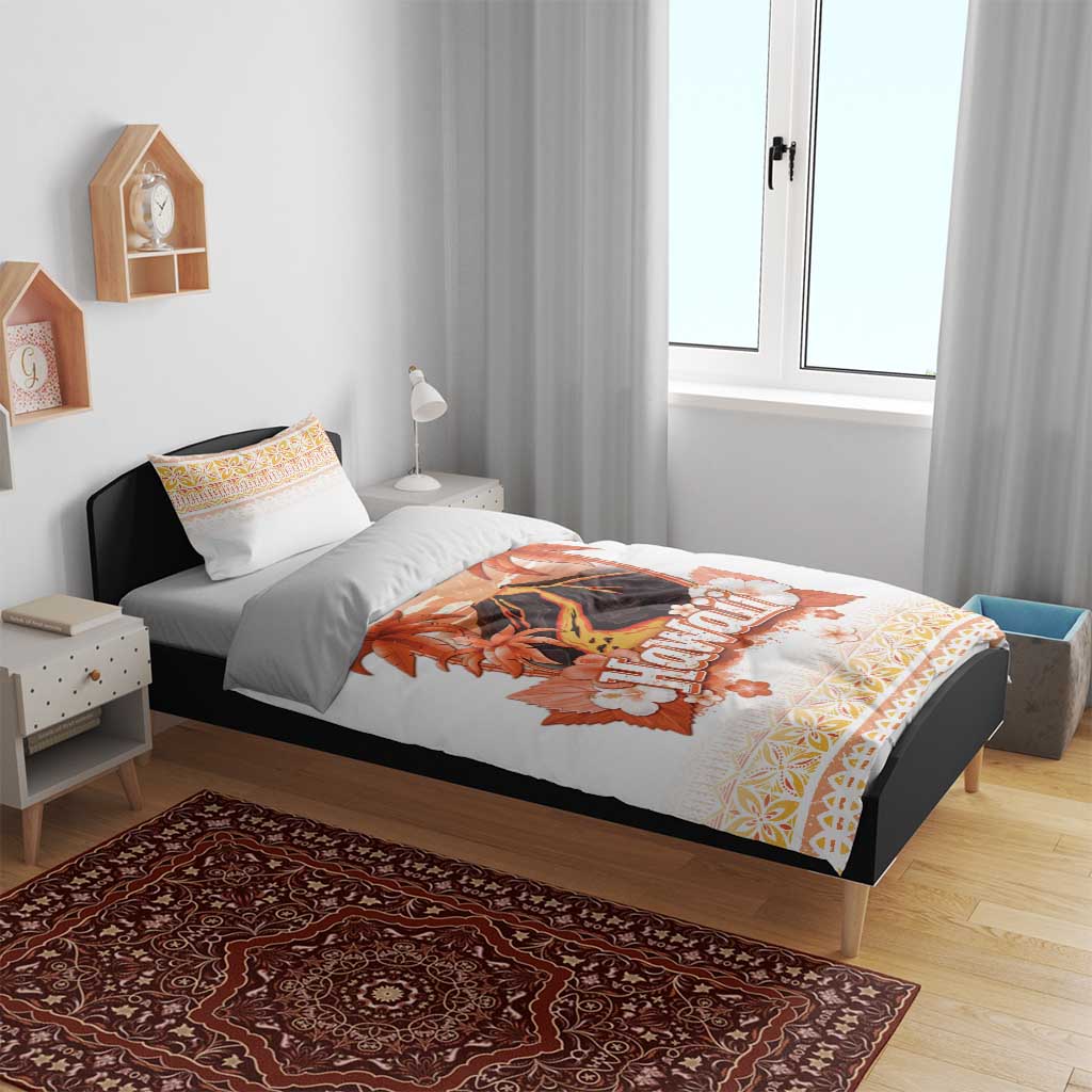 Hawaiian Volcano Lava Flow Bedding Set With Hawaiian Tapa Pattern LT05 - Polynesian Pride