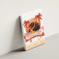 Hawaiian Volcano Lava Flow Canvas Wall Art With Hawaiian Tapa Pattern