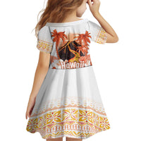 Hawaiian Volcano Lava Flow Family Matching Off Shoulder Short Dress and Hawaiian Shirt With Hawaiian Tapa Pattern LT05 - Polynesian Pride