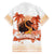 Hawaiian Volcano Lava Flow Family Matching Short Sleeve Bodycon Dress and Hawaiian Shirt With Hawaiian Tapa Pattern