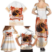 Hawaiian Volcano Lava Flow Family Matching Summer Maxi Dress and Hawaiian Shirt With Hawaiian Tapa Pattern LT05 - Polynesian Pride