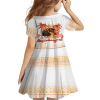 Hawaiian Volcano Lava Flow Family Matching Tank Maxi Dress and Hawaiian Shirt With Hawaiian Tapa Pattern LT05 - Polynesian Pride