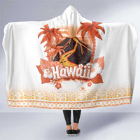 Hawaiian Volcano Lava Flow Hooded Blanket With Hawaiian Tapa Pattern LT05 One Size Orange - Polynesian Pride