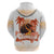 Hawaiian Volcano Lava Flow Hoodie With Hawaiian Tapa Pattern