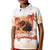 Hawaiian Volcano Lava Flow Kid Polo Shirt With Hawaiian Tapa Pattern