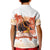 Hawaiian Volcano Lava Flow Kid Polo Shirt With Hawaiian Tapa Pattern