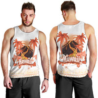 Hawaiian Volcano Lava Flow Men Tank Top With Hawaiian Tapa Pattern LT05 - Polynesian Pride