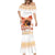 Hawaiian Volcano Lava Flow Mermaid Dress With Hawaiian Tapa Pattern