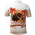 Hawaiian Volcano Lava Flow Polo Shirt With Hawaiian Tapa Pattern