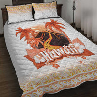 Hawaiian Volcano Lava Flow Quilt Bed Set With Hawaiian Tapa Pattern LT05 Orange - Polynesian Pride