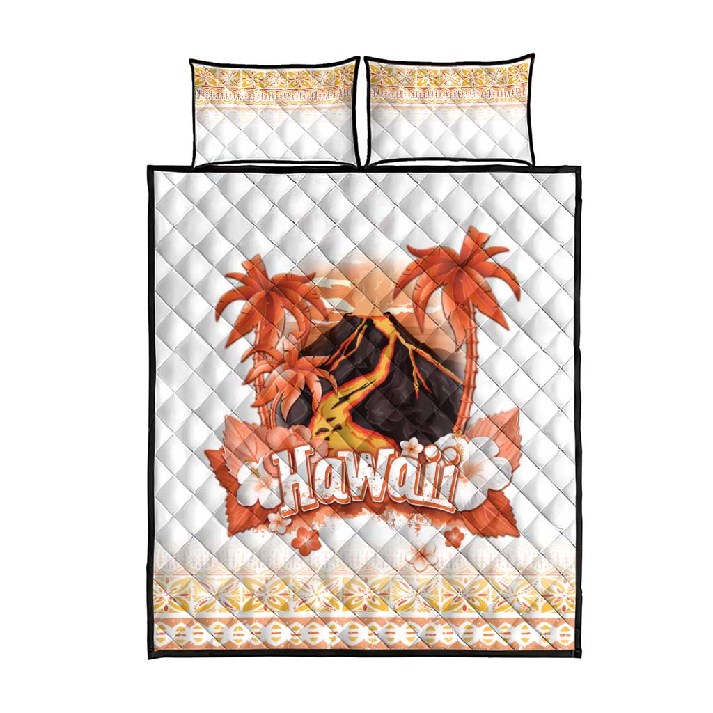 Hawaiian Volcano Lava Flow Quilt Bed Set With Hawaiian Tapa Pattern LT05 - Polynesian Pride
