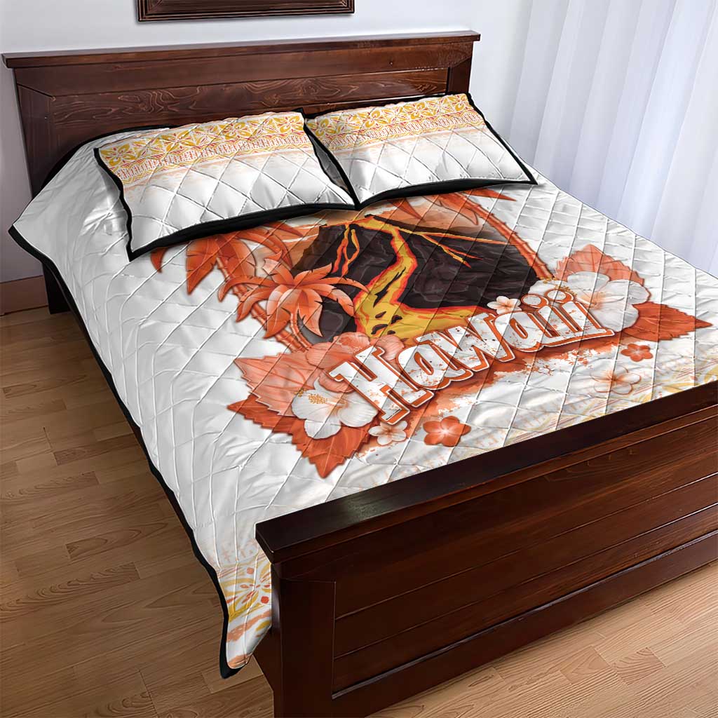 Hawaiian Volcano Lava Flow Quilt Bed Set With Hawaiian Tapa Pattern LT05 - Polynesian Pride