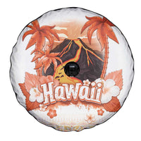 Hawaiian Volcano Lava Flow Spare Tire Cover With Hawaiian Tapa Pattern LT05 - Polynesian Pride