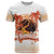 Hawaiian Volcano Lava Flow T Shirt With Hawaiian Tapa Pattern