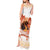 Hawaiian Volcano Lava Flow Tank Maxi Dress With Hawaiian Tapa Pattern