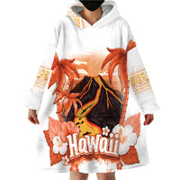 Hawaiian Volcano Lava Flow Wearable Blanket Hoodie With Hawaiian Tapa Pattern LT05 - Polynesian Pride