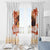 Hawaiian Volcano Lava Flow Window Curtain With Hawaiian Tapa Pattern