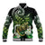 Aotearoa New Zealand Tuatara Baseball Jacket Maori Koru Art