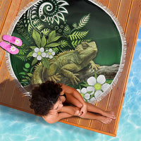 Aotearoa New Zealand Tuatara Beach Blanket Maori Koru Art LT05 - Polynesian Pride