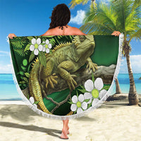Aotearoa New Zealand Tuatara Beach Blanket Maori Koru Art LT05 - Polynesian Pride