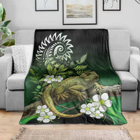 Aotearoa New Zealand Tuatara Blanket Maori Koru Art LT05 - Polynesian Pride