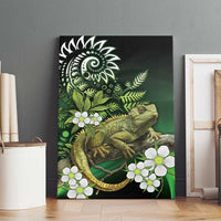 Aotearoa New Zealand Tuatara Canvas Wall Art Maori Koru Art LT05 - Polynesian Pride