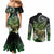 Aotearoa New Zealand Tuatara Couples Matching Mermaid Dress and Long Sleeve Button Shirt Maori Koru Art