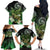 Aotearoa New Zealand Tuatara Family Matching Off The Shoulder Long Sleeve Dress and Hawaiian Shirt Maori Koru Art