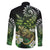 Aotearoa New Zealand Tuatara Family Matching Off The Shoulder Long Sleeve Dress and Hawaiian Shirt Maori Koru Art