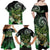 Aotearoa New Zealand Tuatara Family Matching Off Shoulder Maxi Dress and Hawaiian Shirt Maori Koru Art