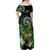 Aotearoa New Zealand Tuatara Family Matching Off Shoulder Maxi Dress and Hawaiian Shirt Maori Koru Art