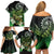 Aotearoa New Zealand Tuatara Family Matching Off Shoulder Short Dress and Hawaiian Shirt Maori Koru Art