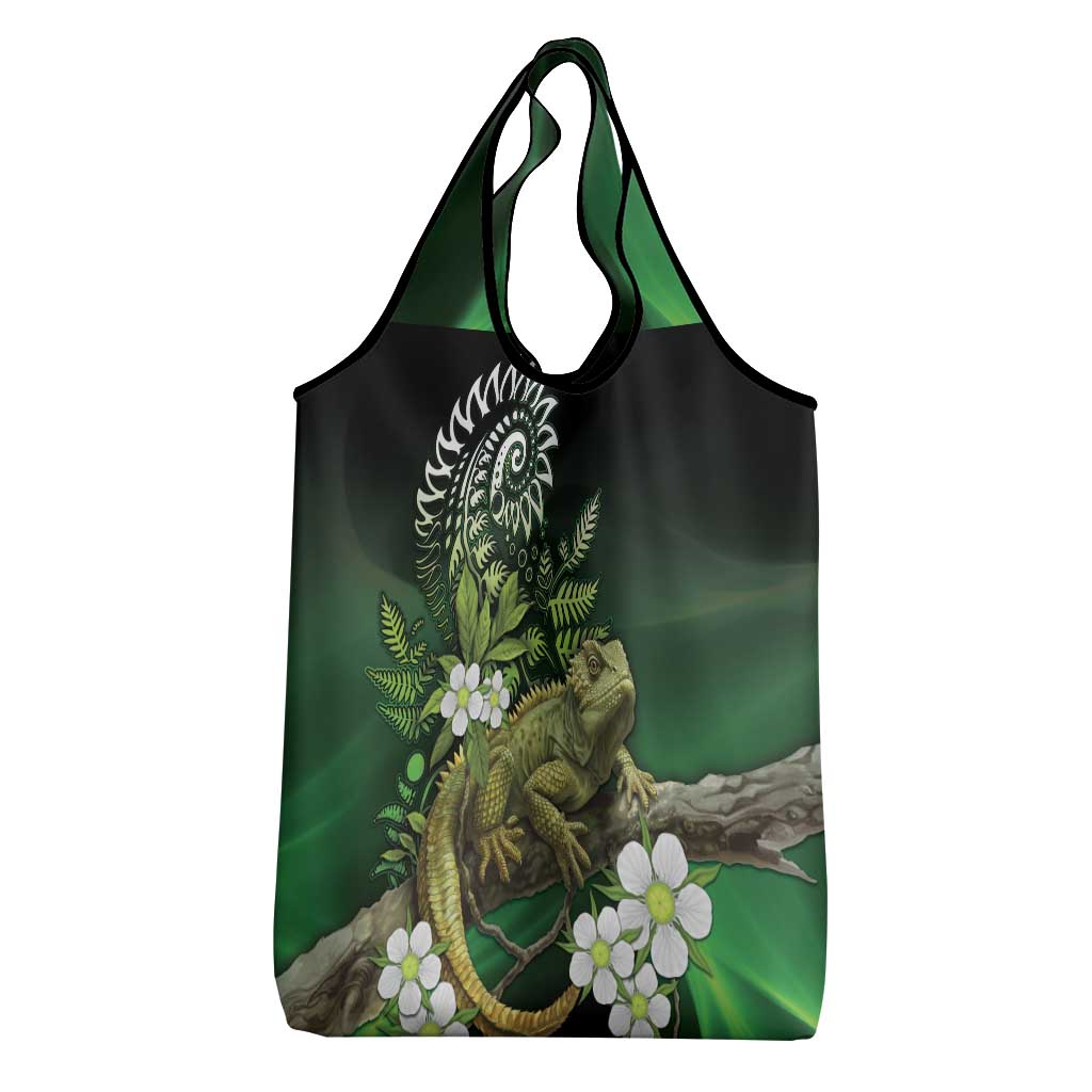 Aotearoa New Zealand Tuatara Grocery Bag Maori Koru Art LT05 - Polynesian Pride