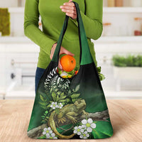 Aotearoa New Zealand Tuatara Grocery Bag Maori Koru Art LT05 - Polynesian Pride