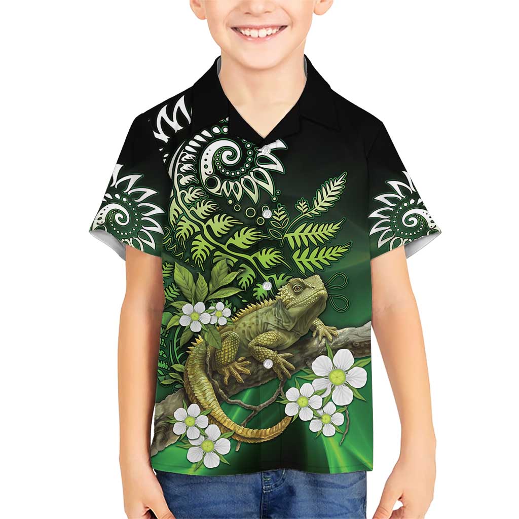 Aotearoa New Zealand Tuatara Hawaiian Shirt Maori Koru Art LT05 - Polynesian Pride
