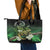 Aotearoa New Zealand Tuatara Leather Tote Bag Maori Koru Art