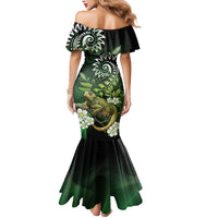 Aotearoa New Zealand Tuatara Mermaid Dress Maori Koru Art