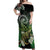 Aotearoa New Zealand Tuatara Off Shoulder Maxi Dress Maori Koru Art