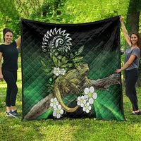 Aotearoa New Zealand Tuatara Quilt Maori Koru Art