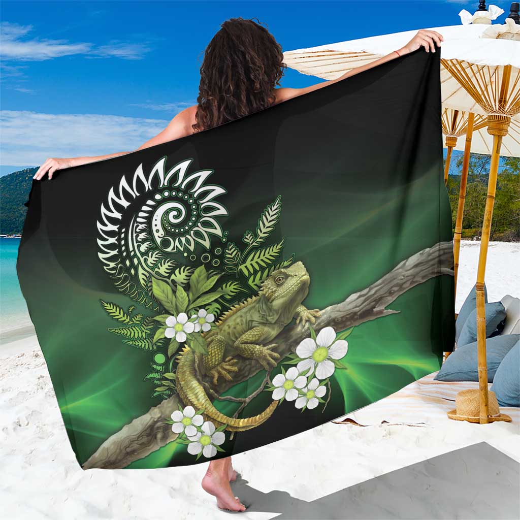 Aotearoa New Zealand Tuatara Sarong Maori Koru Art