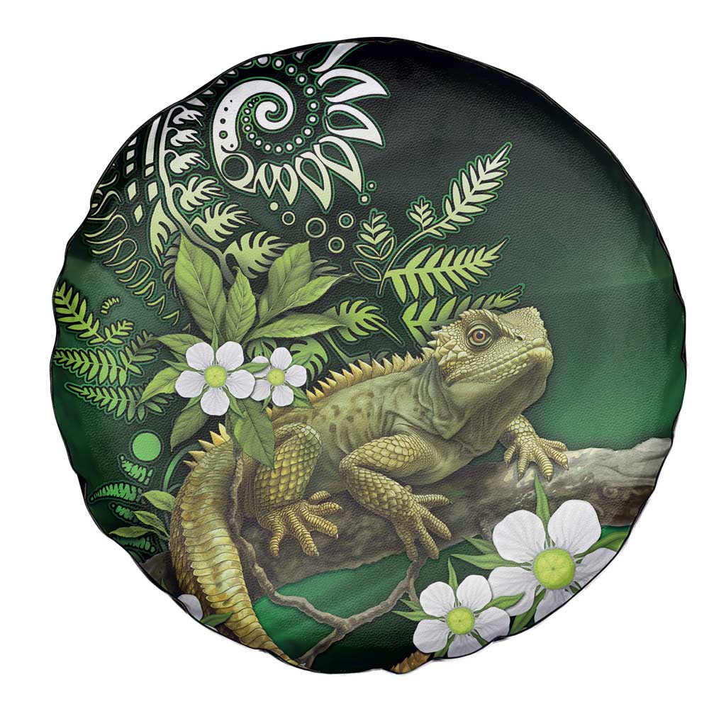 Aotearoa New Zealand Tuatara Spare Tire Cover Maori Koru Art LT05 - Polynesian Pride