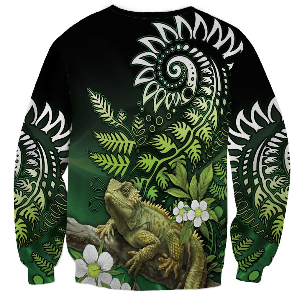 Aotearoa New Zealand Tuatara Sweatshirt Maori Koru Art LT05 - Polynesian Pride