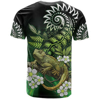 Aotearoa New Zealand Tuatara T Shirt Maori Koru Art