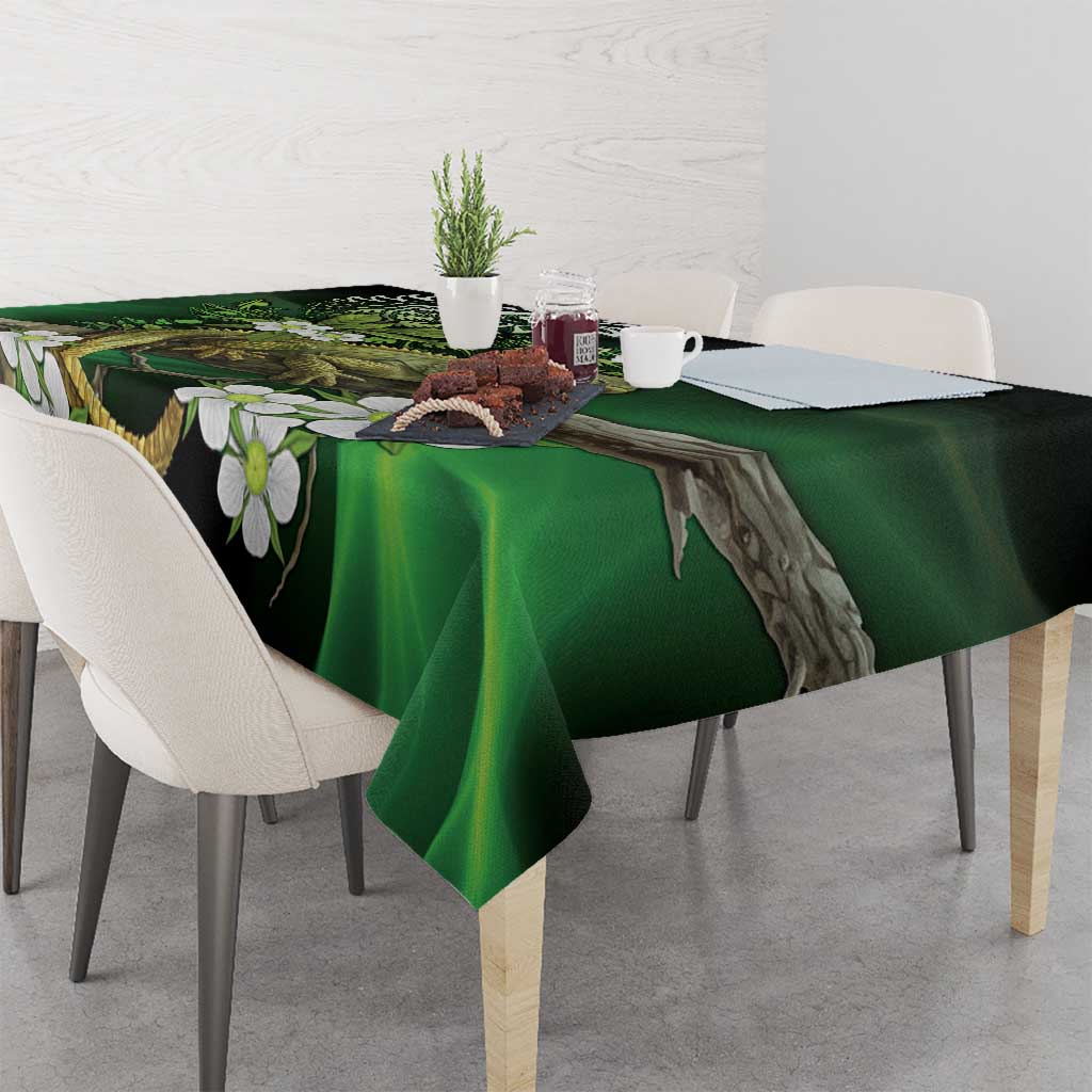 Aotearoa New Zealand Tuatara Tablecloth Maori Koru Art LT05 - Polynesian Pride