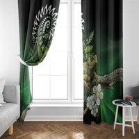 Aotearoa New Zealand Tuatara Window Curtain Maori Koru Art LT05 - Polynesian Pride